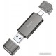 Картридер Hoco HB39, USB-A, USB-C, Gray