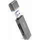 Картридер Hoco HB39, USB-A, USB-C, Gray