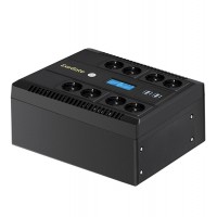 Блок бесперебойного питания ExeGate LHB-1000.LCD.AVR.8SH.CH.RJ.USB, UPS 1000VA/650W, 12V/9Ah*1, (6) Schuko
